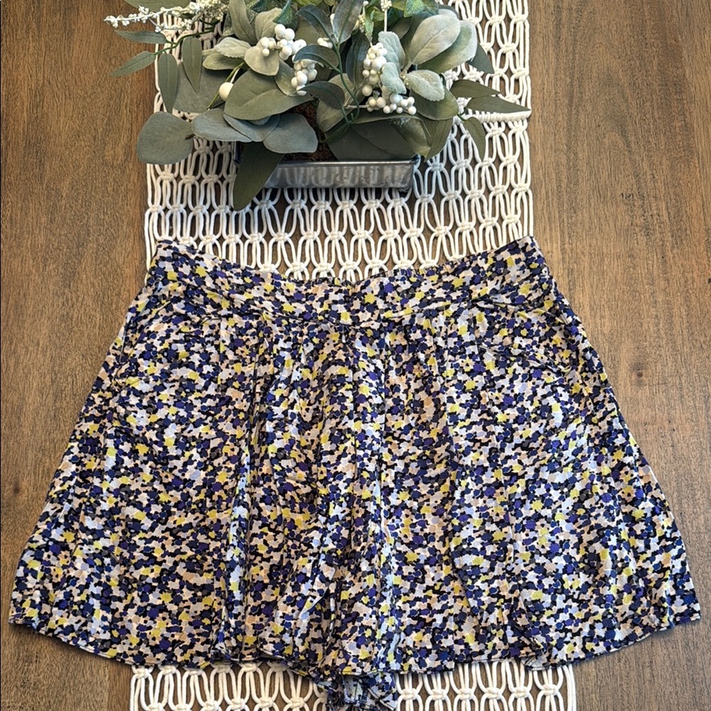 BCBG High Waist Women Shorts - Blue and Yellow